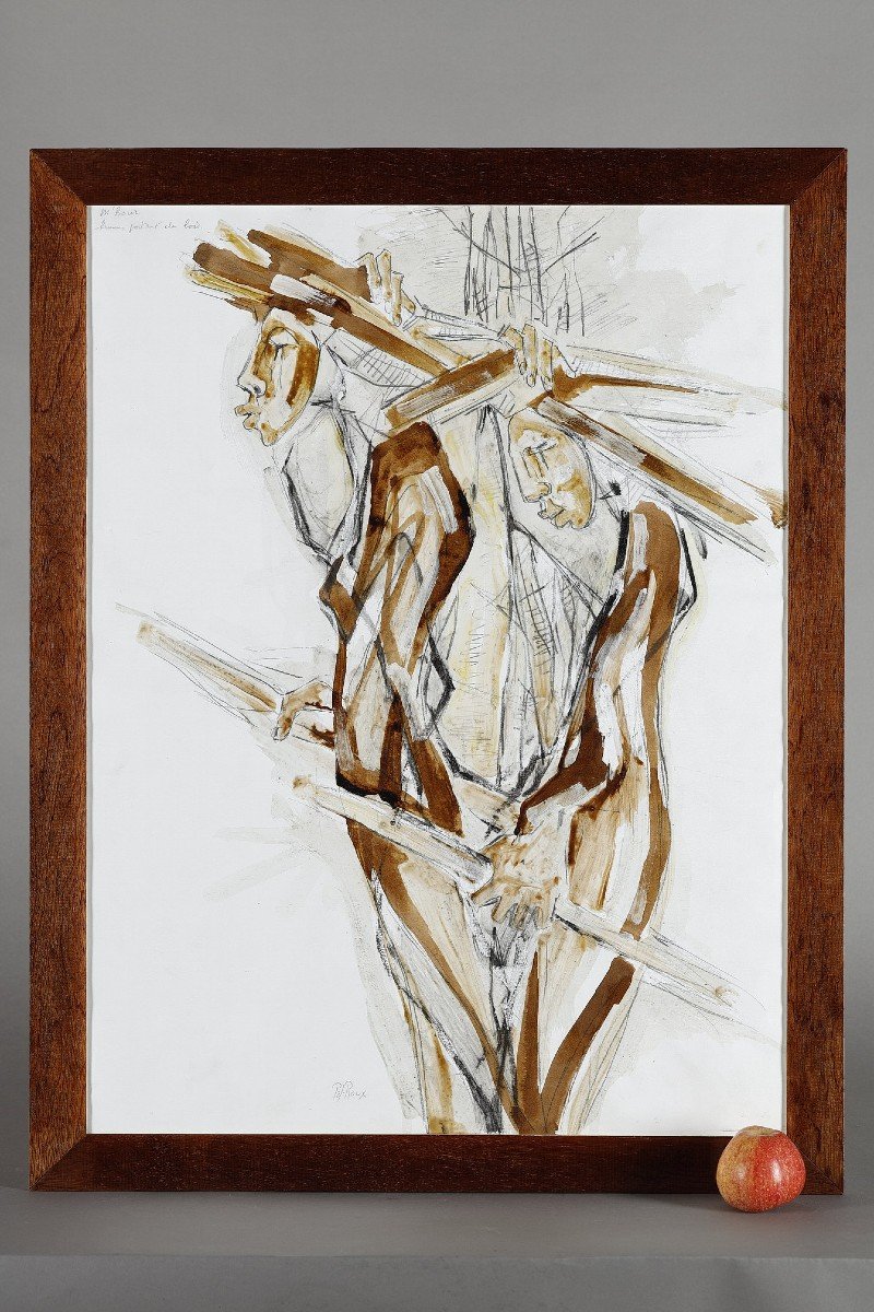 Dessin Et Peinture Sur Papier De Pôl Roux: M'bour-photo-2