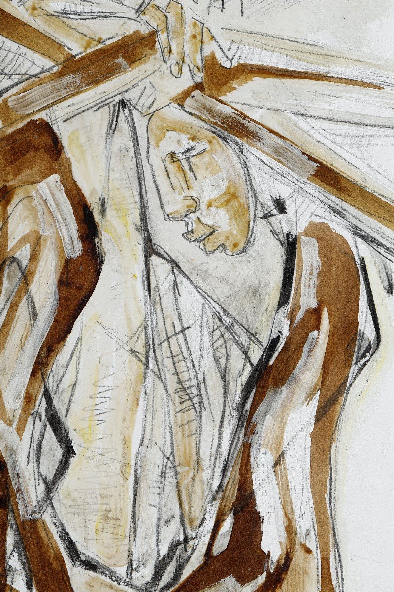 Dessin Et Peinture Sur Papier De Pôl Roux: M'bour-photo-2