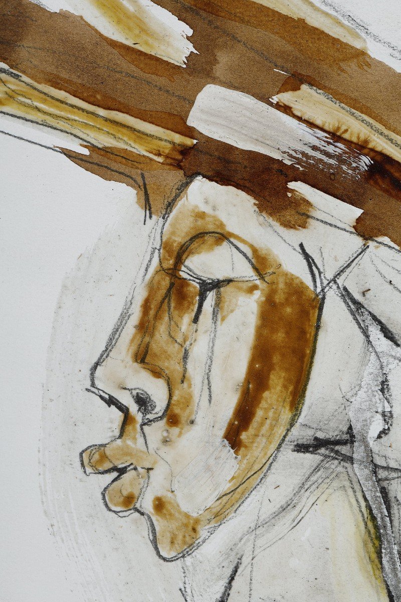 Dessin Et Peinture Sur Papier De Pôl Roux: M'bour-photo-4