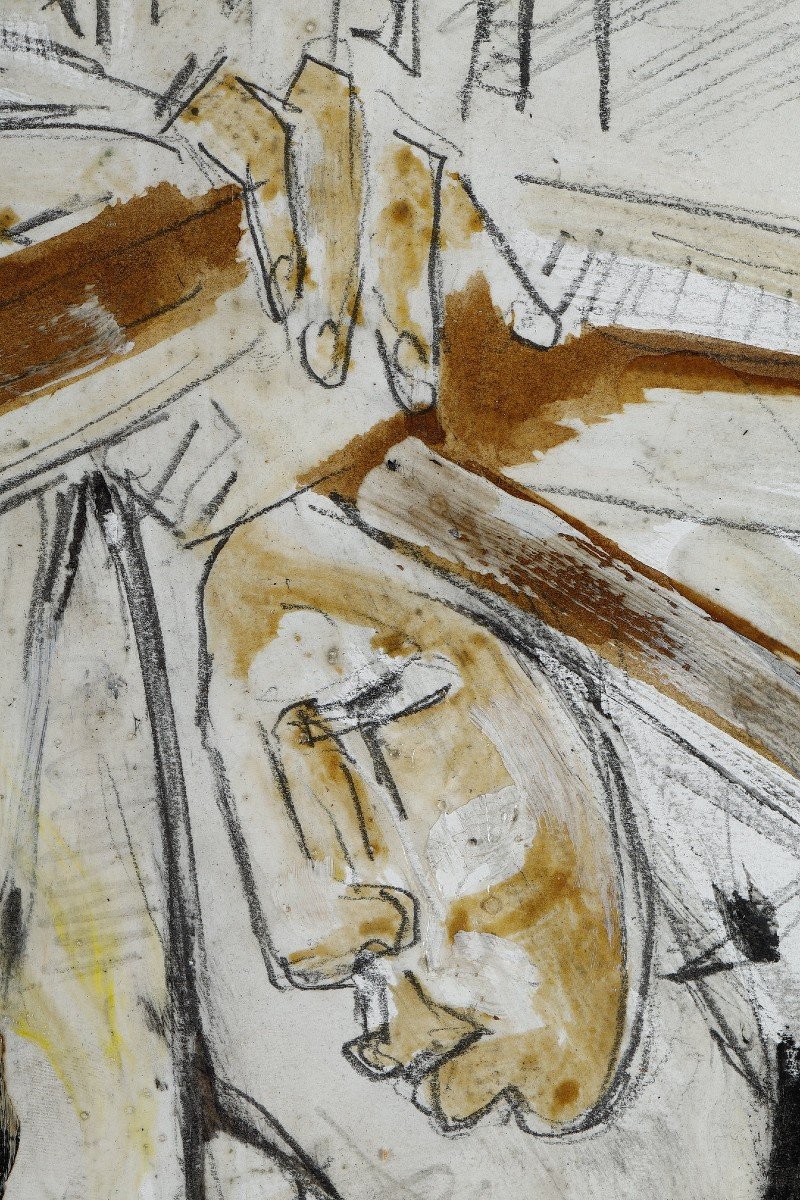Dessin Et Peinture Sur Papier De Pôl Roux: M'bour-photo-5