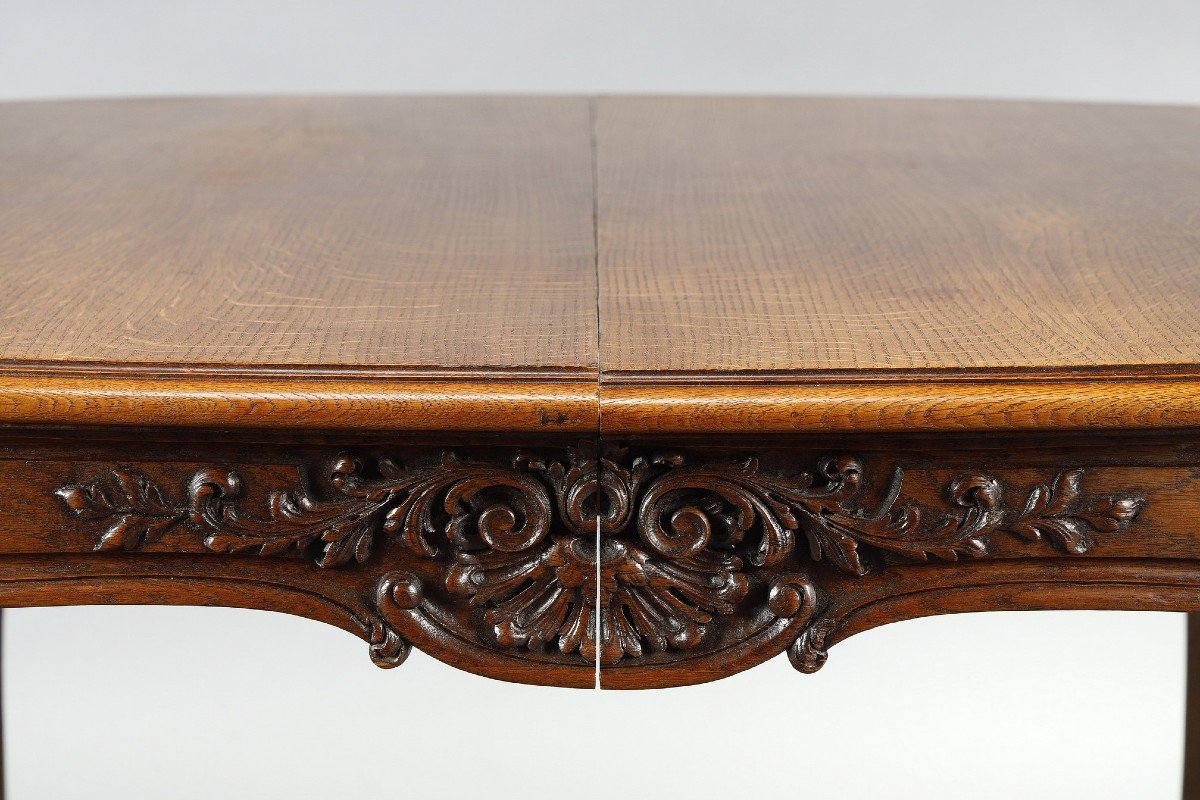 Dining Room Table In Molded And Carved Wood In Regency Style-photo-5