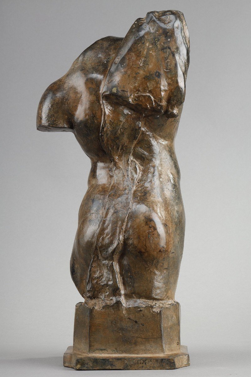 Bust Of A Naked Man By Pierre Chenet-photo-2