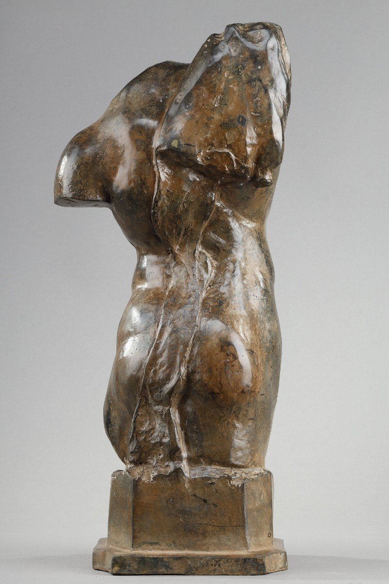 Bust Of A Naked Man By Pierre Chenet-photo-3