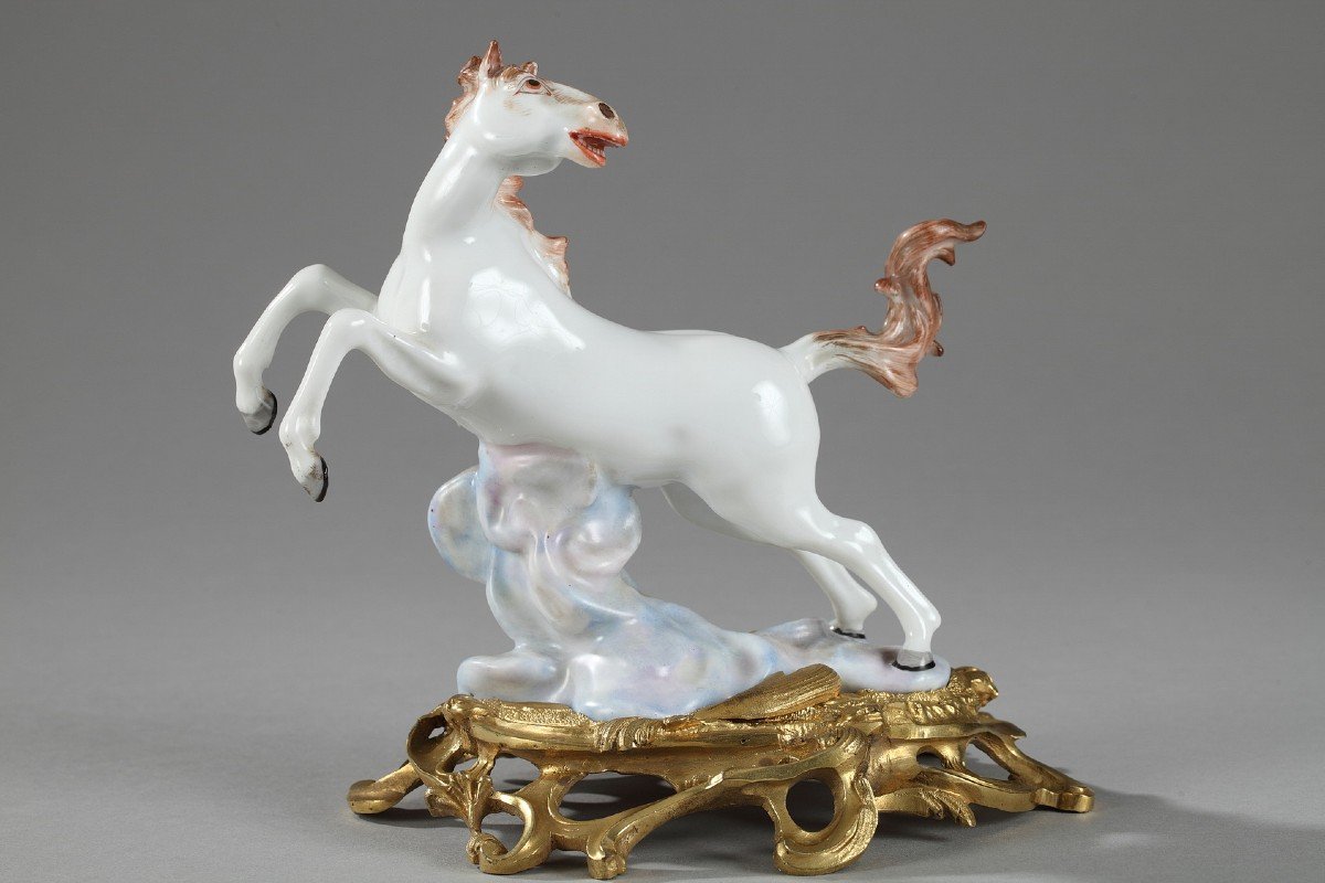 Paire De Chevaux En Porcelaine Manufacture Samson-photo-1