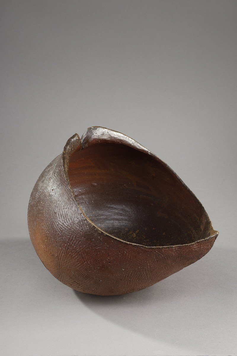 Grande Vasque En Poterie De Bizen Réalisée Par Mori Taiga 