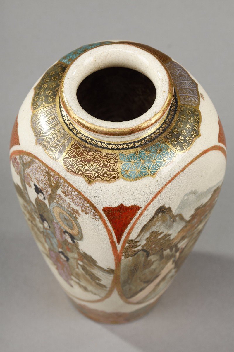 Small Satsuma Porcelain Vase From Japan, Meiji Period (1868-1912).-photo-1