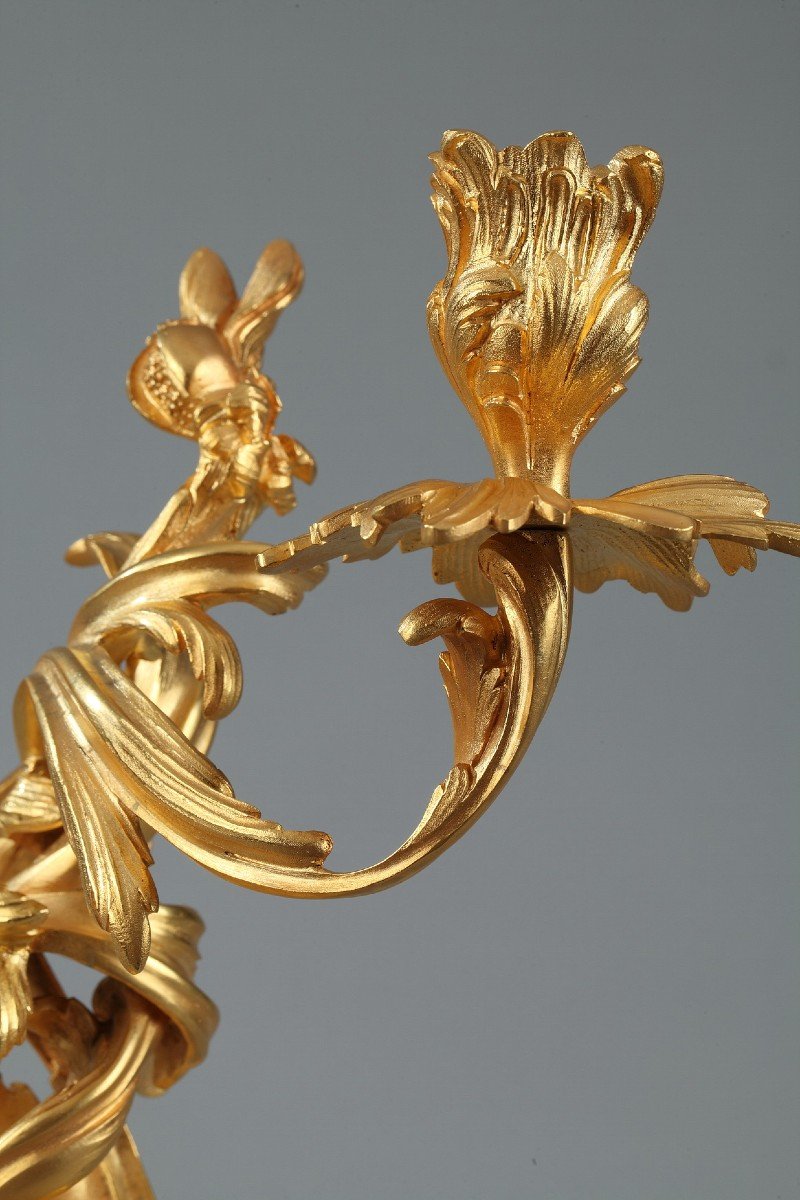 Pair Of Louis XV Style Candlesticks-photo-4
