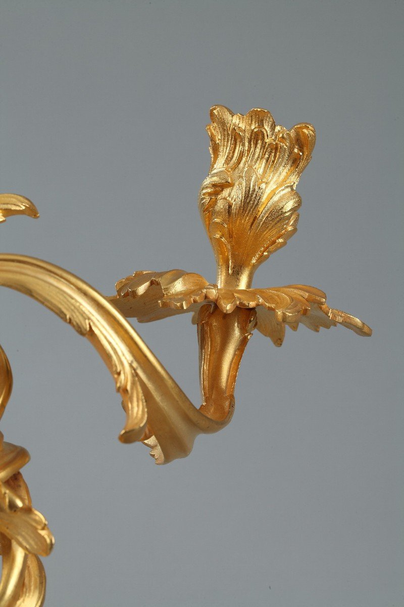Pair Of Louis XV Style Candlesticks-photo-5