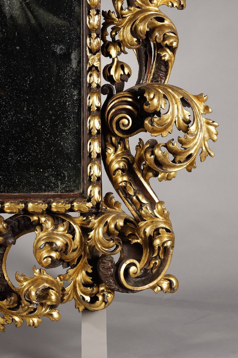 Carved Frame With Lush Volutes From The Roman Baroque Period-photo-6