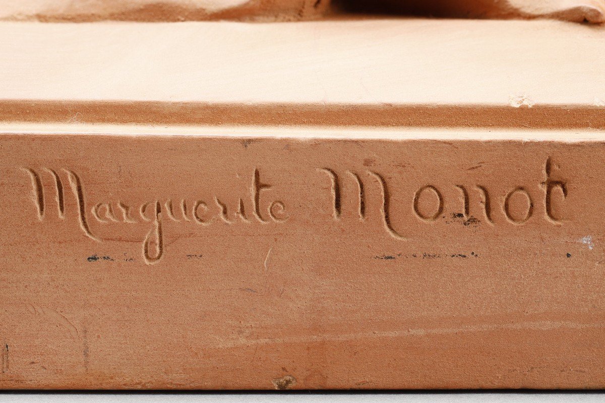 Important Terracotta Representing An Odalisque Lying On A Drape.-photo-8