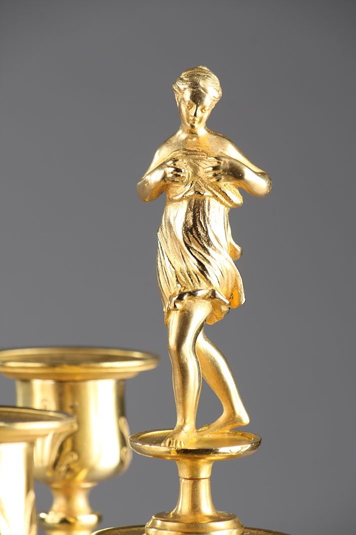 Candlesticks Naturalist Candlesticks In Gilt Bronze In The Taste Of Auguste Cain-photo-3