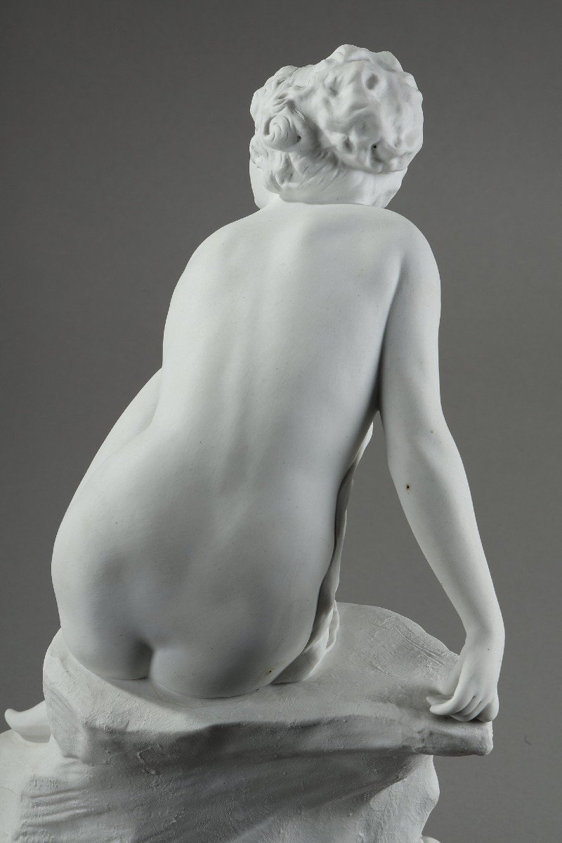 “bather On A Rock” Biscuit After Raphael Nannini-photo-2