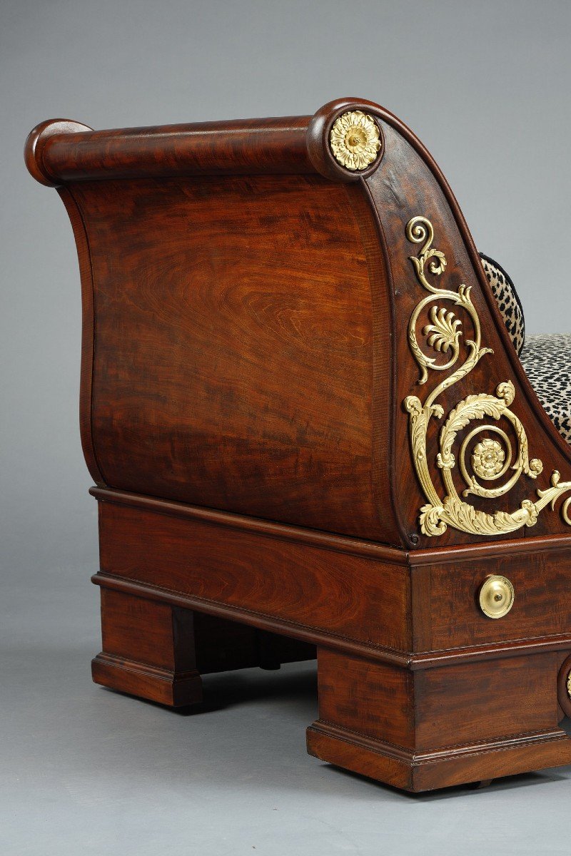 Empire Period Daybed After Drawings By Percier & Fontaine.-photo-4