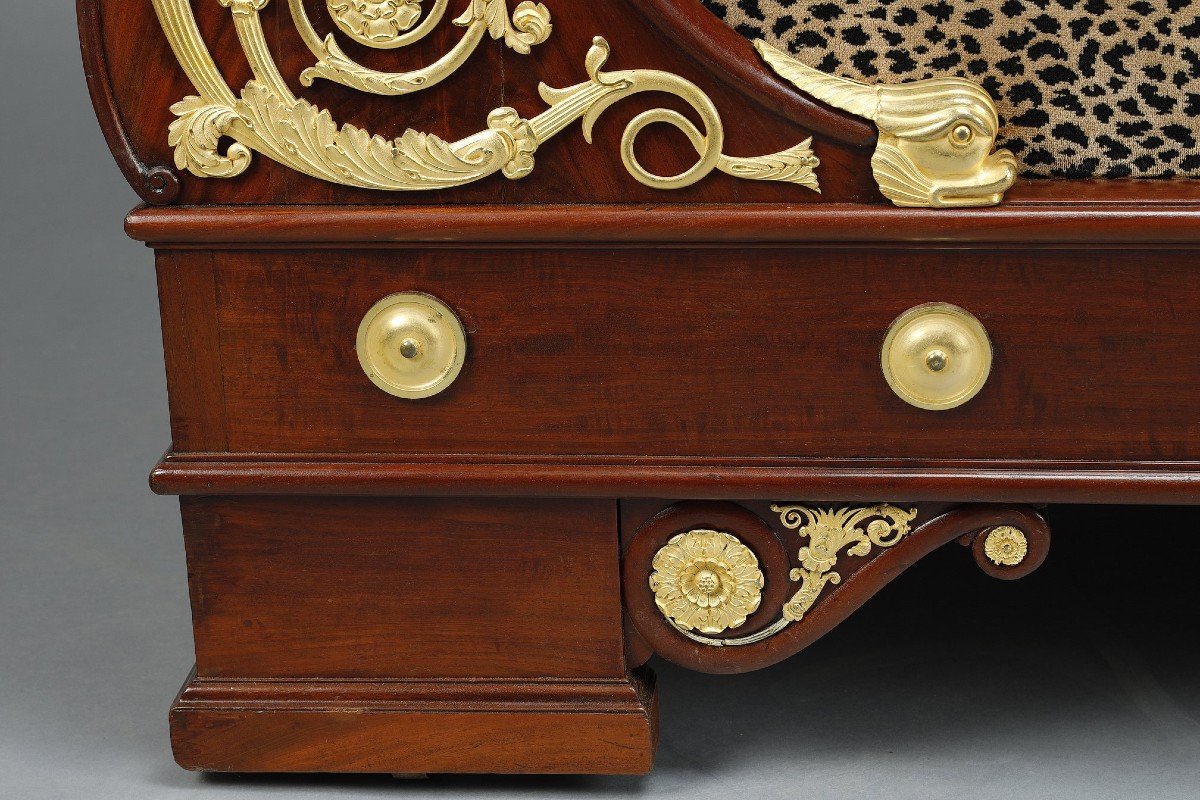 Empire Period Daybed After Drawings By Percier & Fontaine.-photo-7