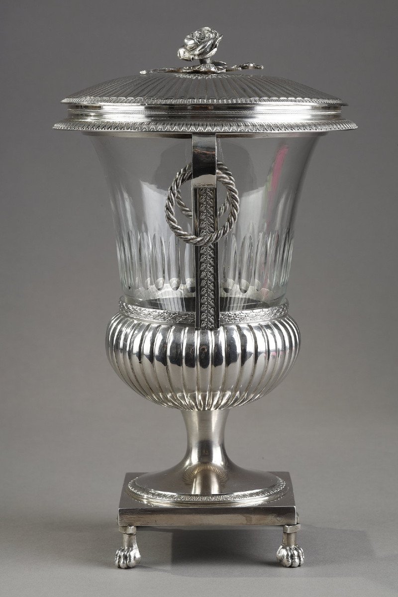 Silver And Crystal Drageoir Master Goldsmith Pierre Jacques Meurice-photo-1
