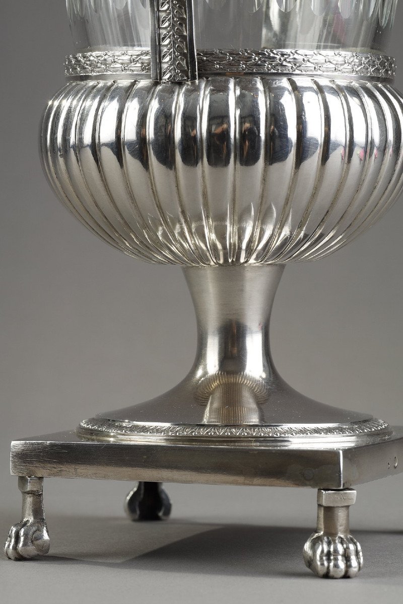 Silver And Crystal Drageoir Master Goldsmith Pierre Jacques Meurice-photo-3