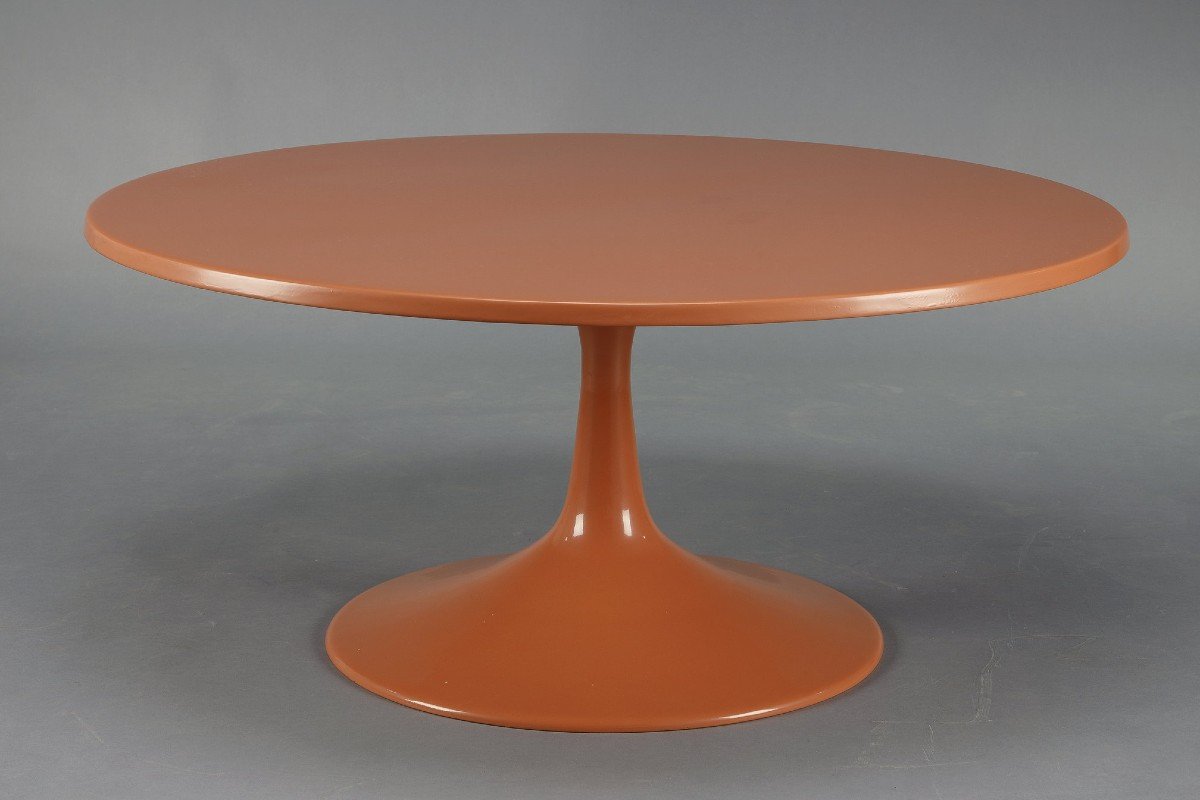 Ensemble De Salon Des Années 1970 : Chaises Tulipes Et Table Basse-photo-8