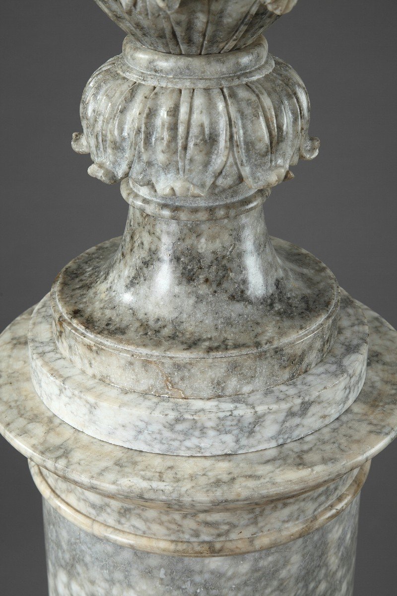Decorative Alabaster Sheath, Louis-philippe Period-photo-5