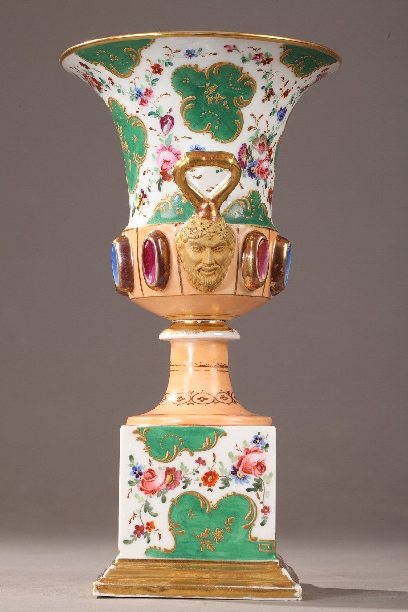 Medici Porcelain Vases From The Louis-philippe Period-photo-4