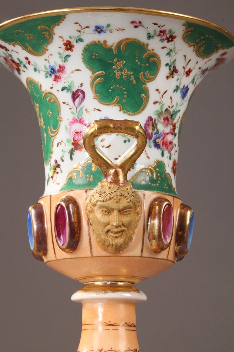 Medici Porcelain Vases From The Louis-philippe Period-photo-6