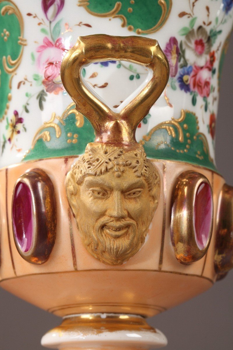 Medici Porcelain Vases From The Louis-philippe Period-photo-7