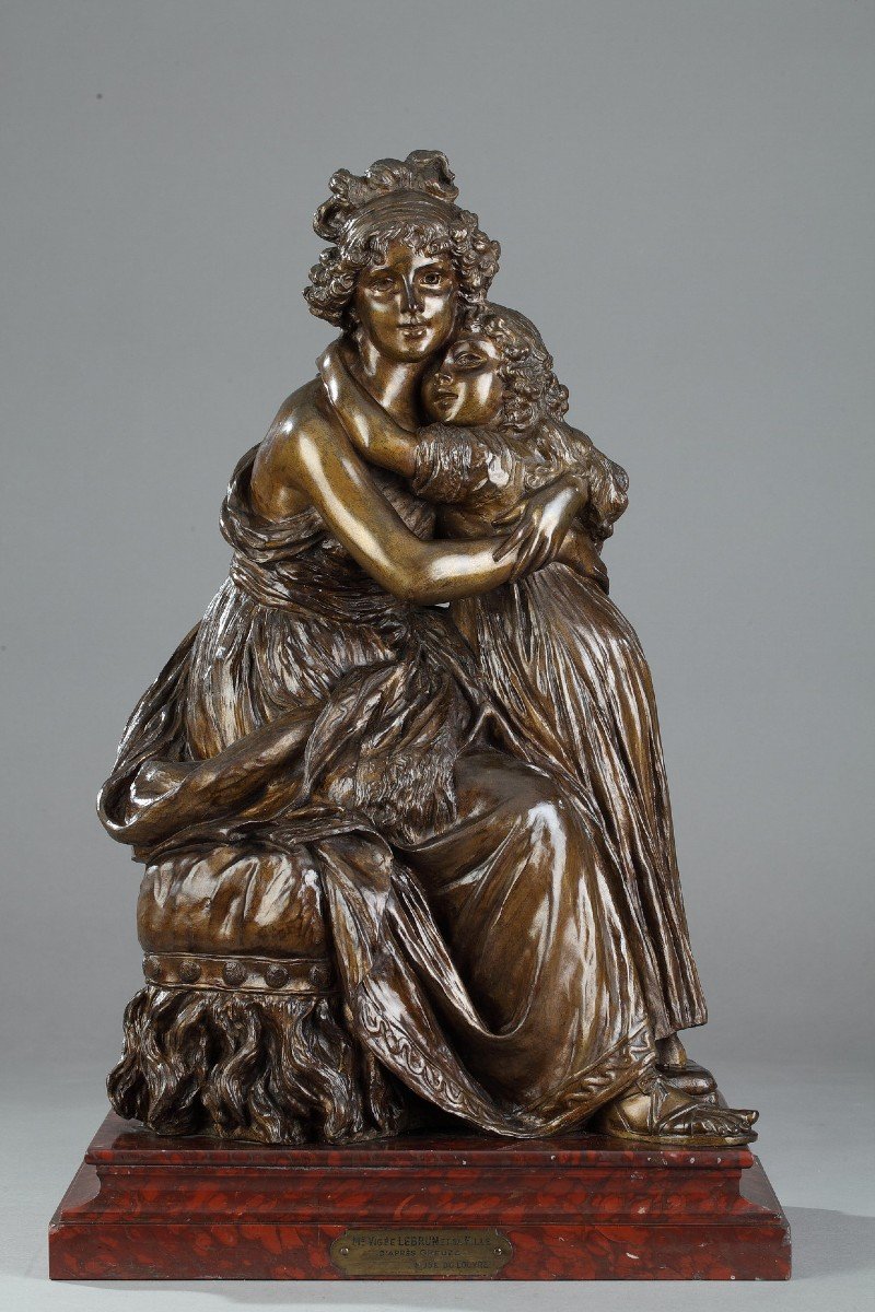 Bronze Subject After The Self-portrait Of Madame Vigée-lebrun With Her Daughter, Julie