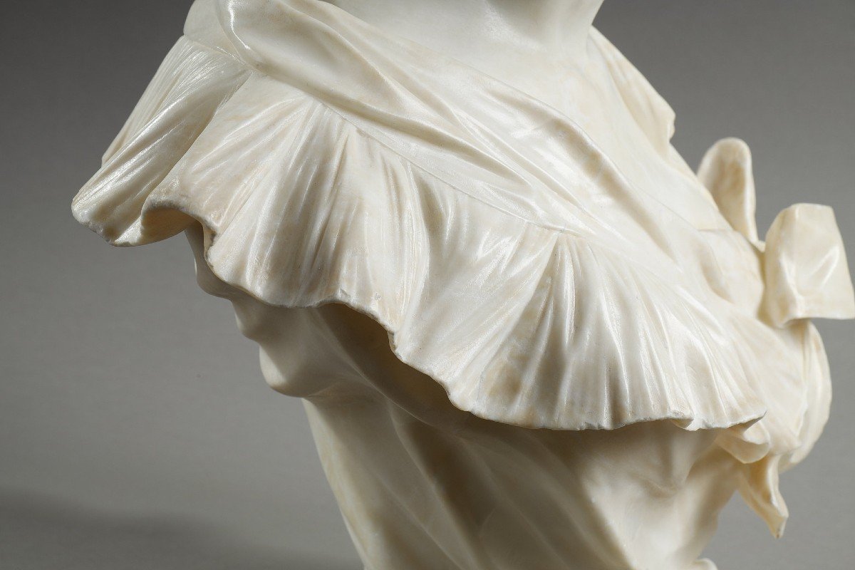 Buste De Femme En Marbre, Henri Emile Allouard (1844-1929)-photo-7