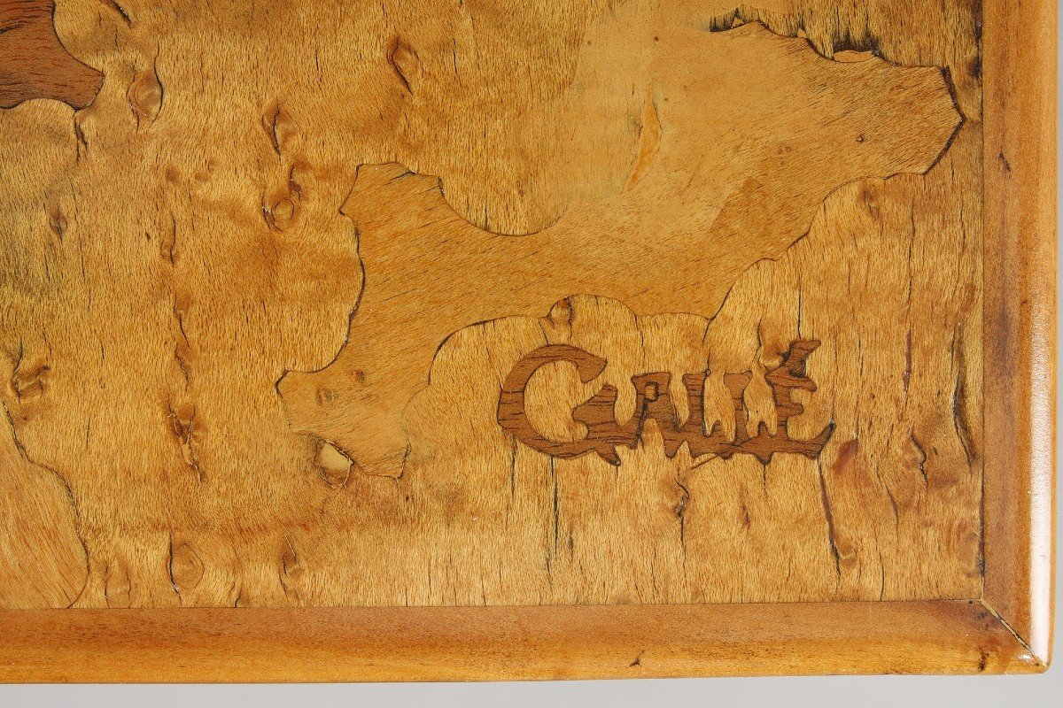 Set Of 4 Nesting Tables Signed Gallé-photo-5