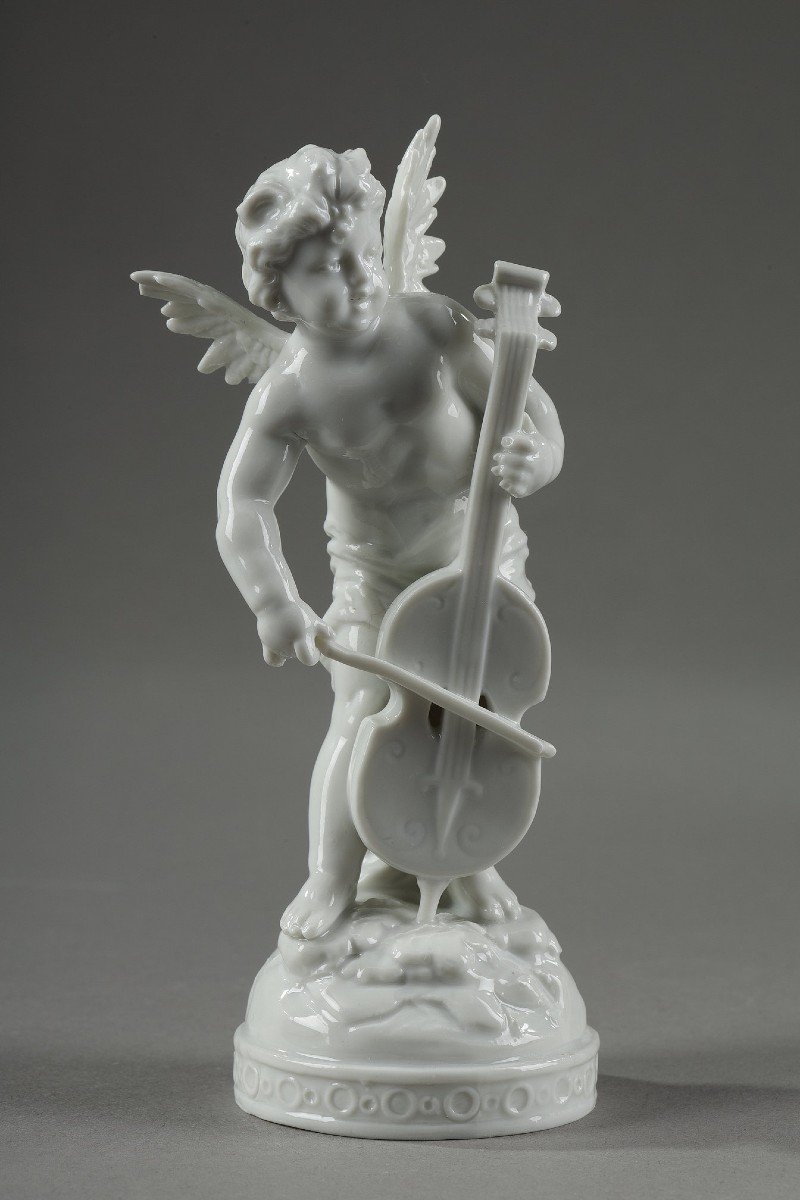 Orchestre En Porcelaine De Capo Di Monte Avec Huit Musiciens-photo-6