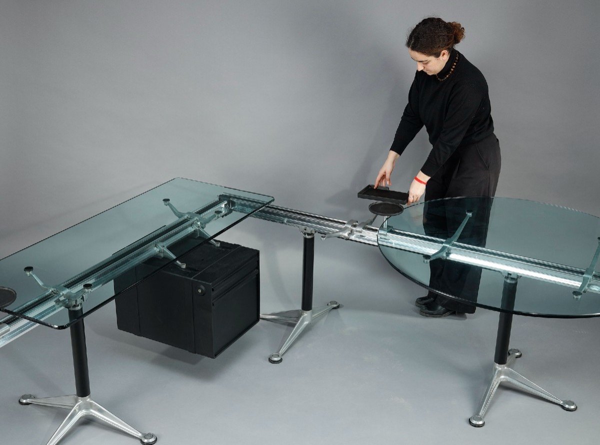 Important Bureau De Bruce Burdick (1933-2021) Pour Herman Miller Editeur-photo-3
