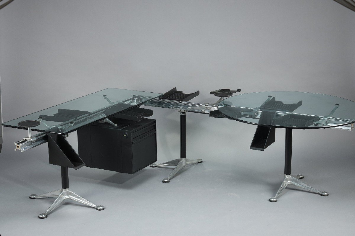 Important Bureau De Bruce Burdick (1933-2021) Pour Herman Miller Editeur