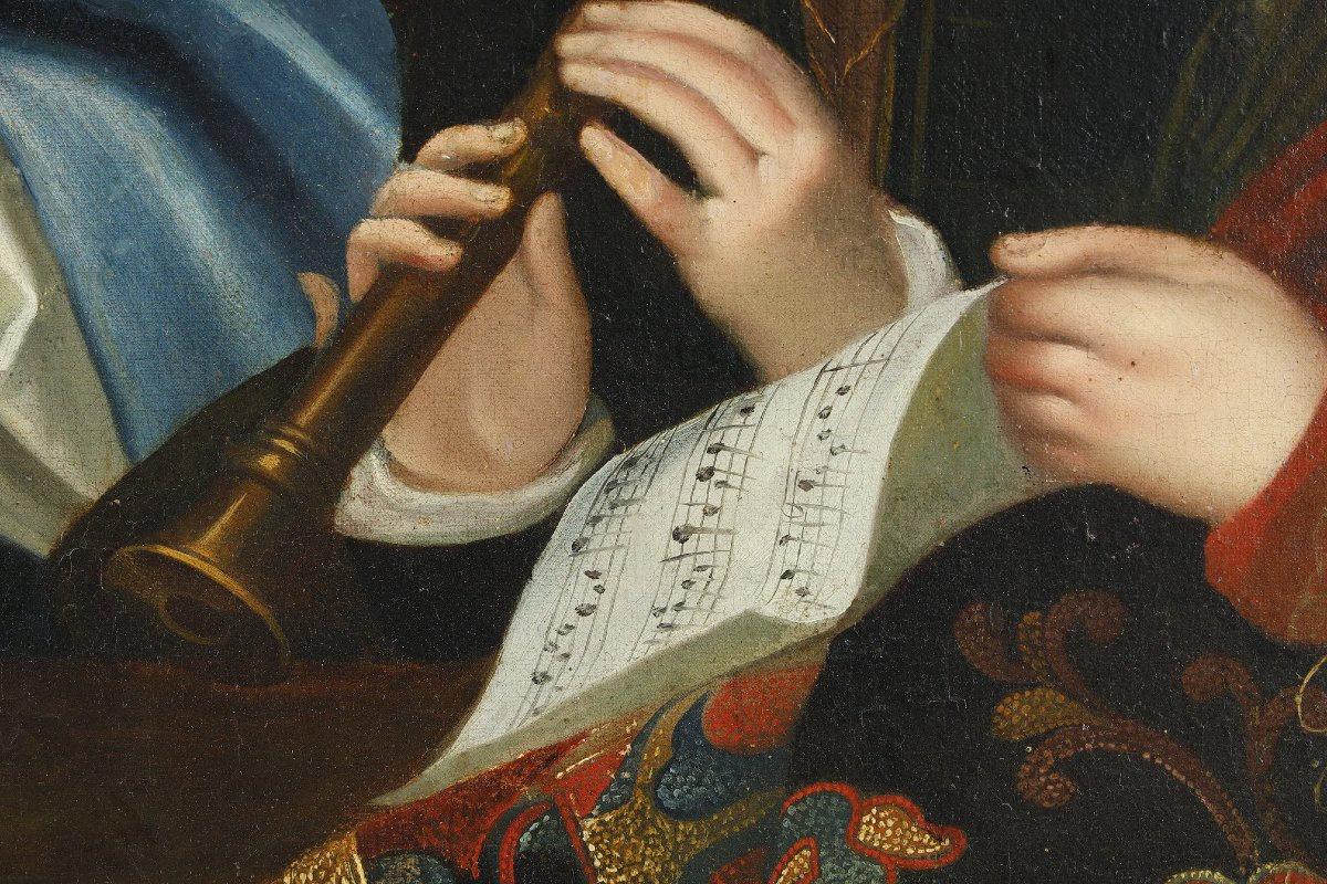 19th Century French School, After Jacques-françois Courtin, The Zither Player-photo-3