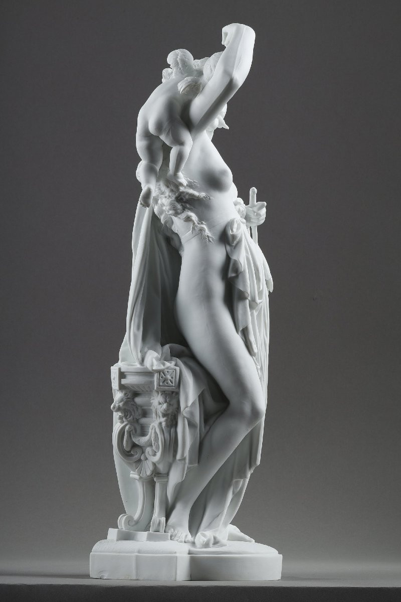 Paire De Figures Allégoriques En Biscuit De Porcelaine, D’après Carrier-belleuse-photo-2