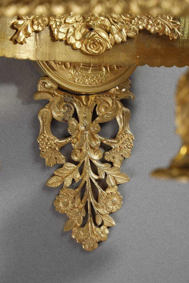Pair Of Restoration Period Gilt Bronze Sconces -photo-5