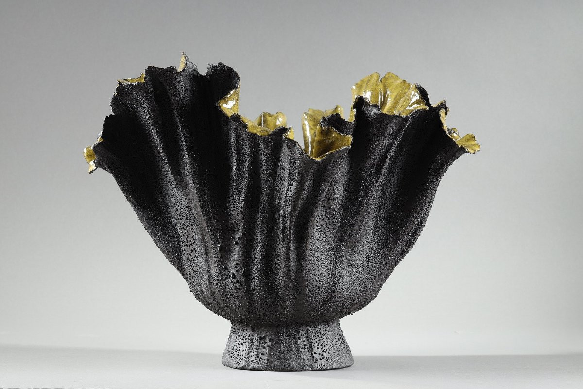Vase Design en grès, signé Nayla Sirgi -photo-4
