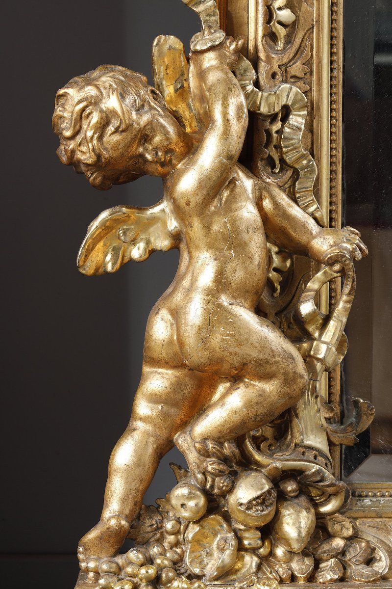 Monumental miroir d'époque Napoléon III-photo-6