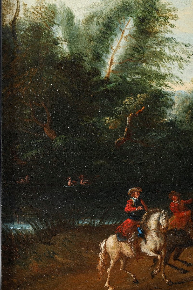 Deux paysages attribués à Elias Martin, XVIIIe siècle-photo-3
