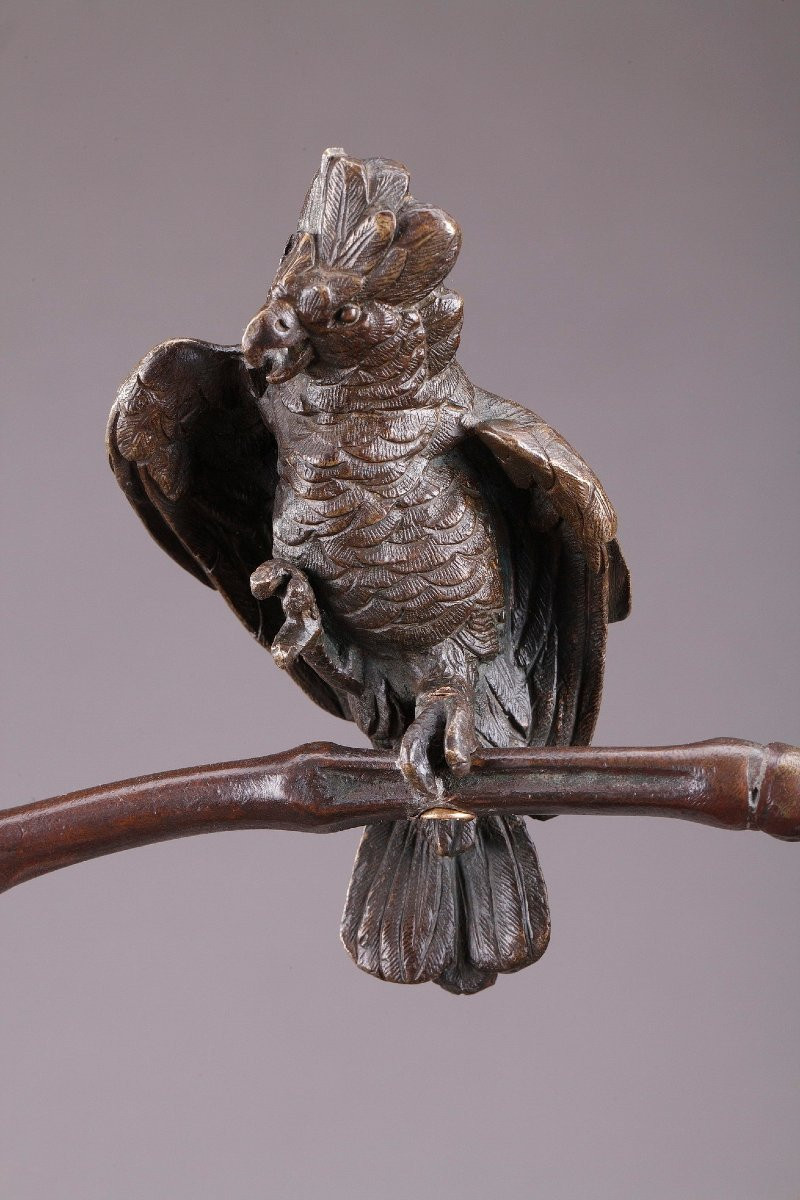 Grand bronze "L'Oiseleur Indou" d'Auguste de Wever (Belge, 1836-1910)-photo-2