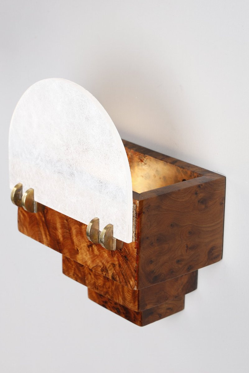Four Small Art Deco Period Wall Sconces-photo-4