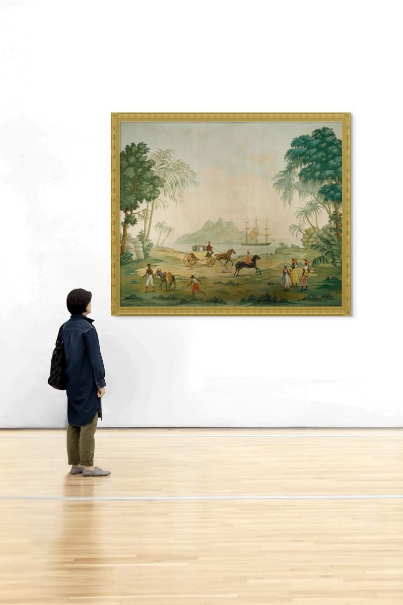 Panoramic Wallpaper Panel, Exotic Scene In Zuber Style-photo-3