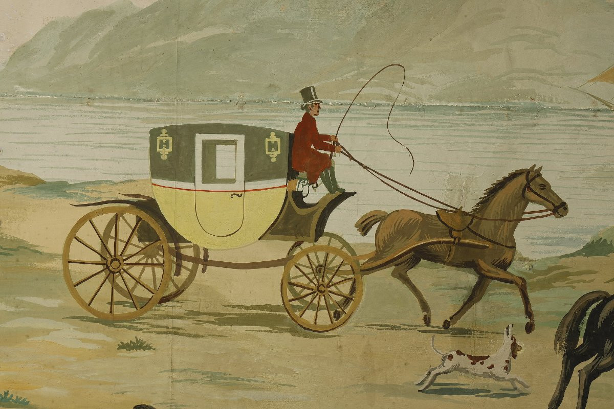 Panoramic Wallpaper Panel, Exotic Scene In Zuber Style-photo-3
