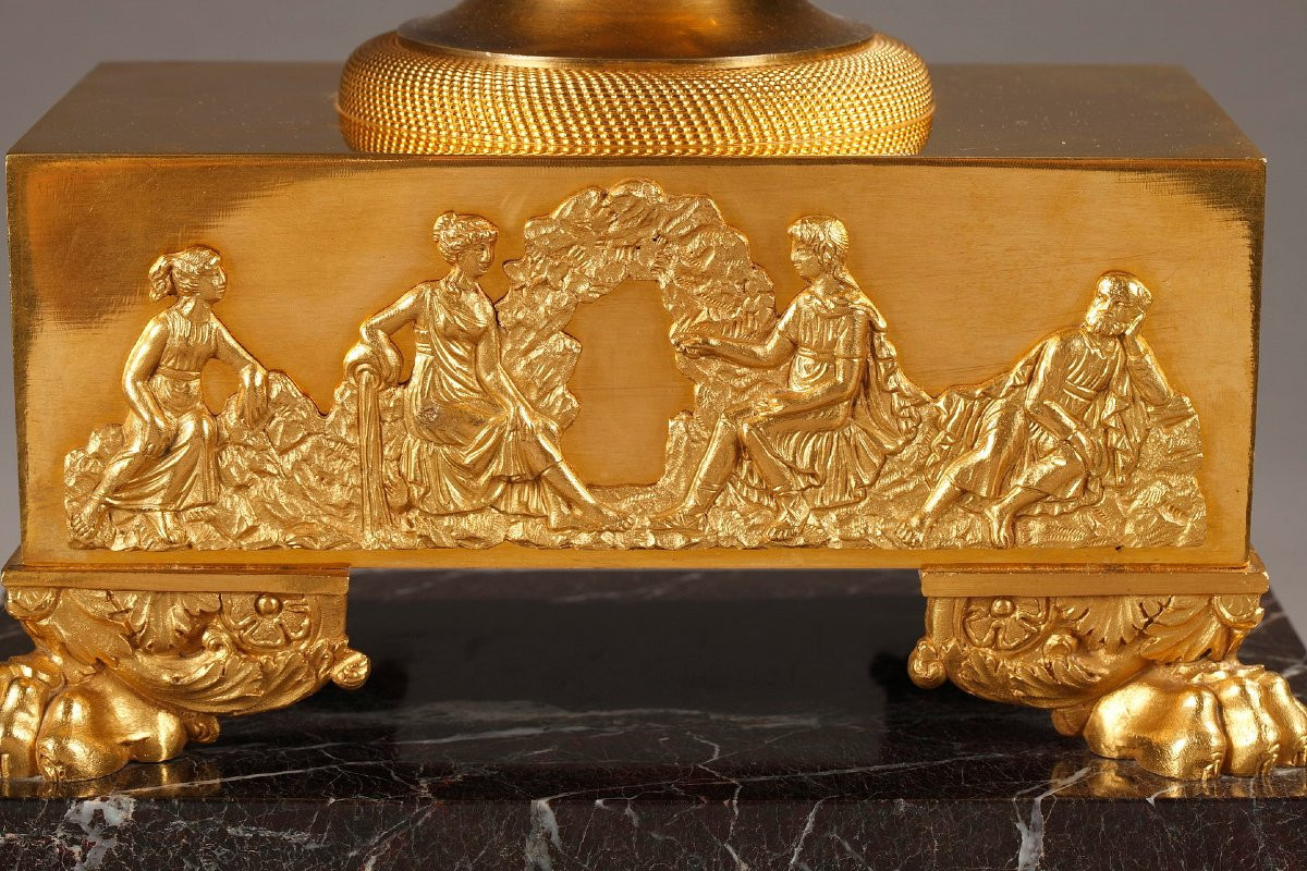 Gilt Bronze And Marble Centerpiece Incense Burner, Empire Period-photo-7