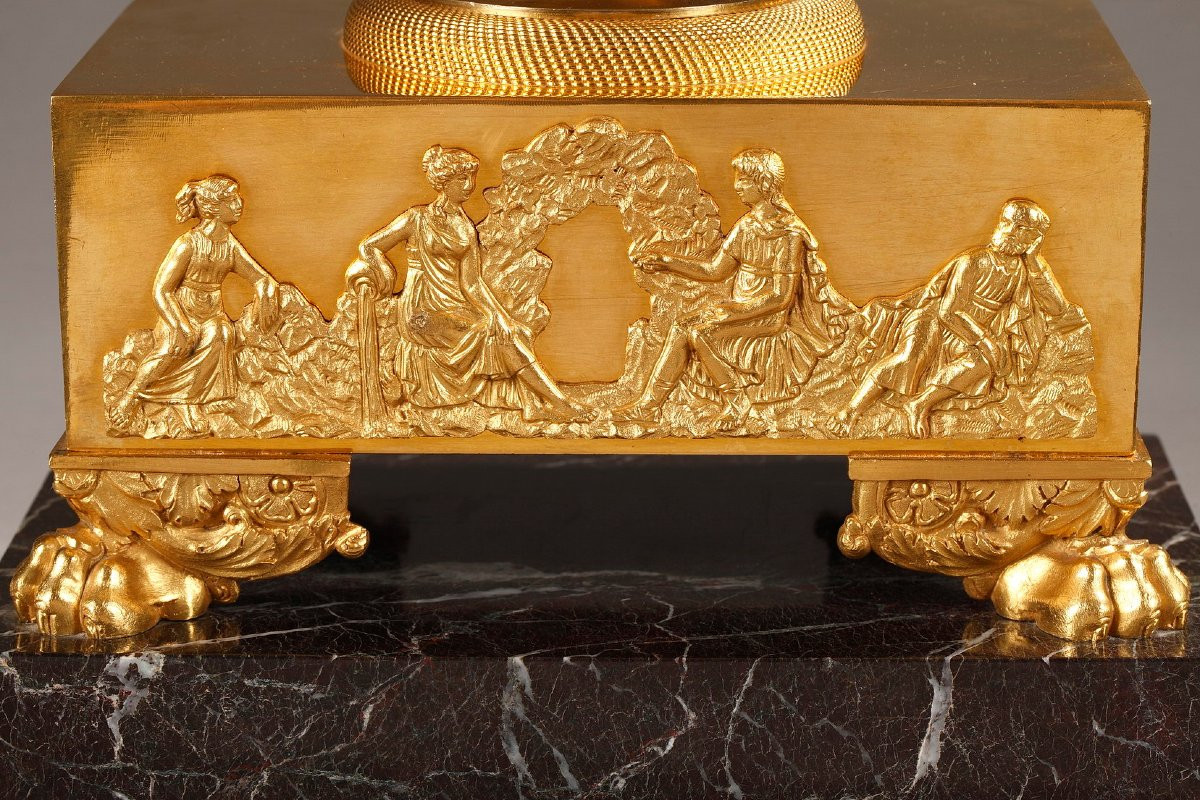 Gilt Bronze And Marble Centerpiece Incense Burner, Empire Period-photo-8