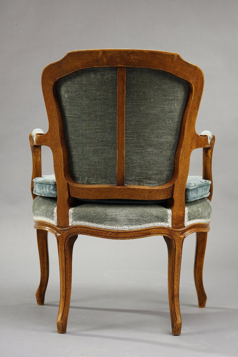 Pair Of Rocaille-style Armchairs, 19th Century-photo-6