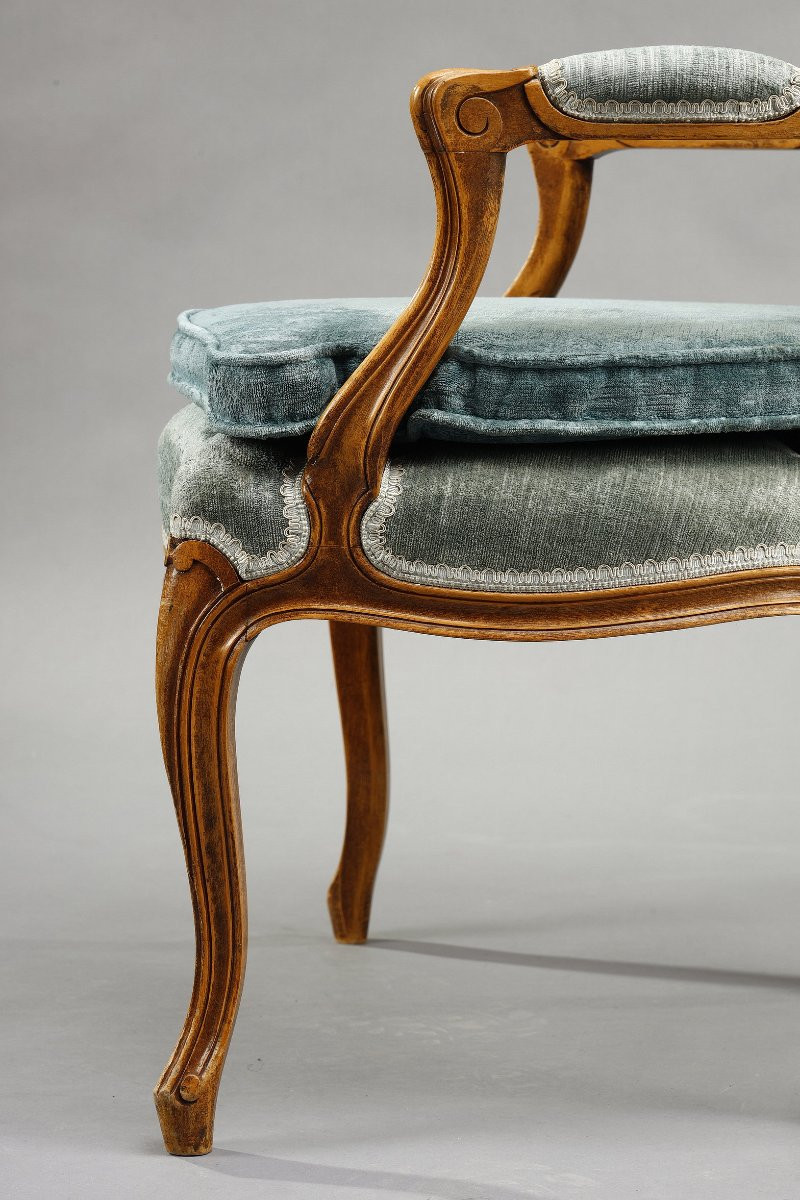 Pair Of Rocaille-style Armchairs, 19th Century-photo-7