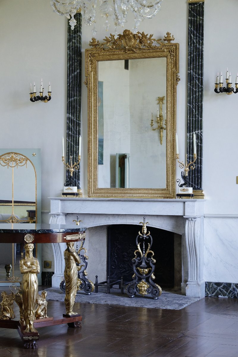 Miroir en bois doré de style Napoleon III, XIXème-photo-2