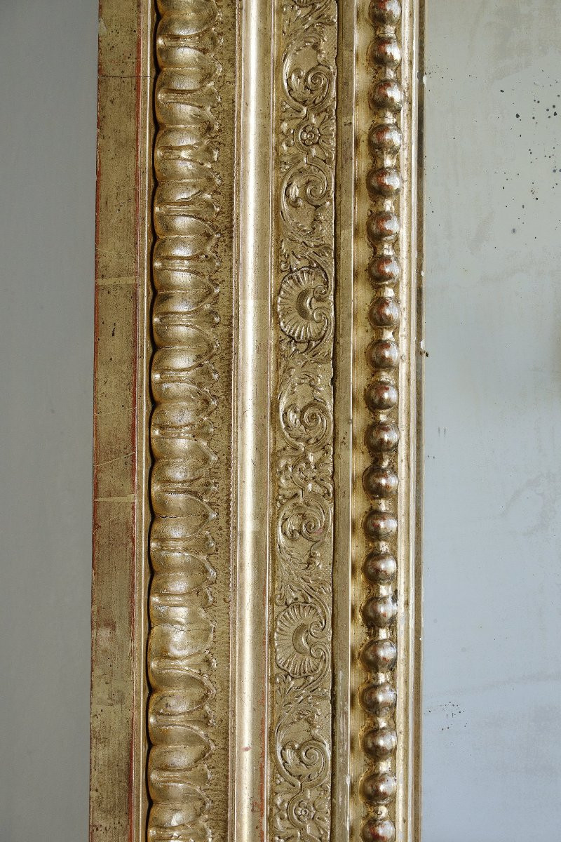 Miroir en bois doré de style Napoleon III, XIXème-photo-6