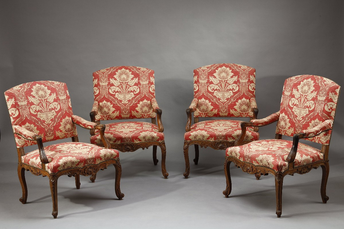 Set Of Four Napoleon III Salon Armchairs