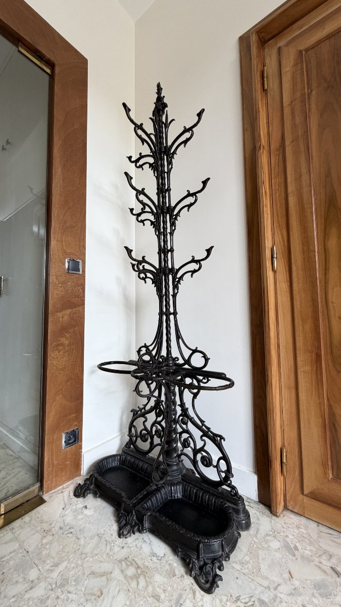 PORTE-MANTEAU ART NOUVEAU EN FONTE NOIRCIE-photo-3