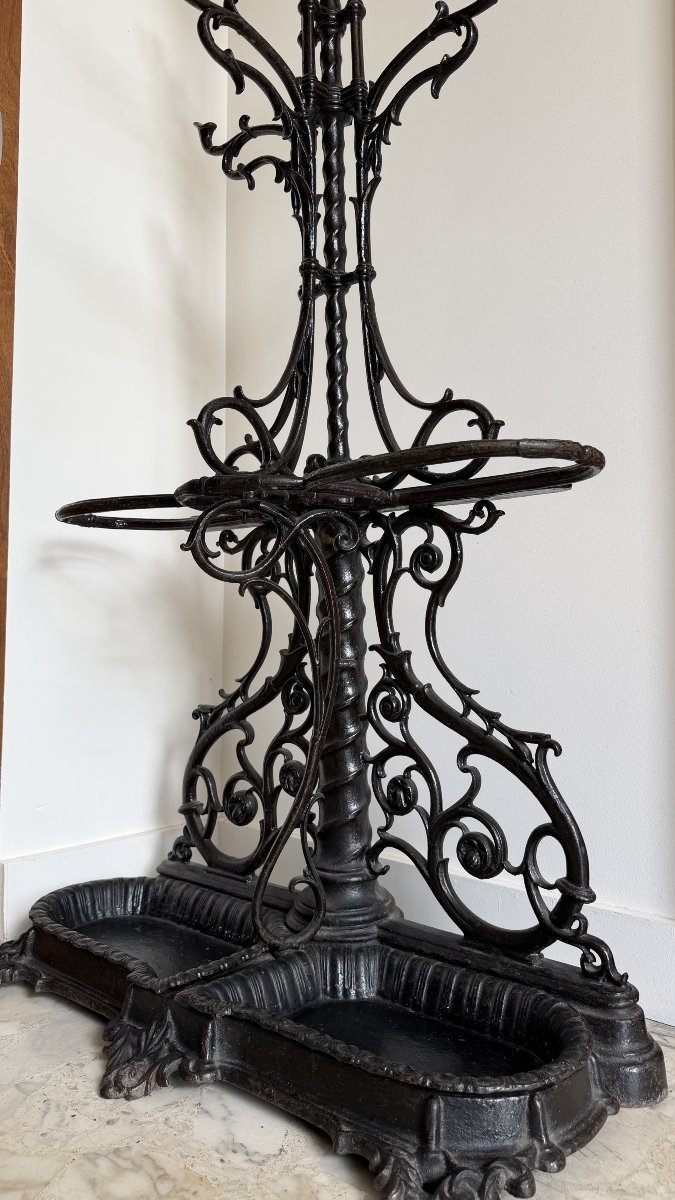 PORTE-MANTEAU ART NOUVEAU EN FONTE NOIRCIE-photo-4